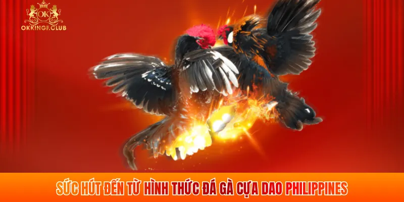 Sức hút đến từ hình thức đá gà cựa dao Philippines